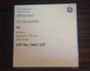 کاغذ صافی grade 41 , با قطر 125mm ساخت کمپانی whatman